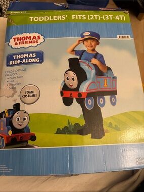 Thomas & Friends Toddlers' Thomas Ride-Along One-Piece Costume - Blue/Red
